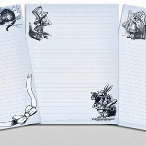 John Tenniel Alice in Wonderland printable PDF Stationery