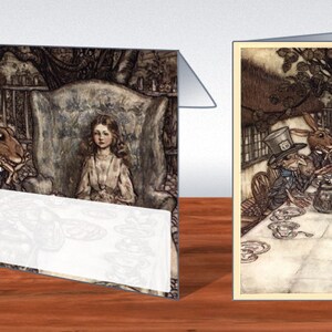Arthur Rackham Alice in Wonderland Printable Greeting Card and Matching ...