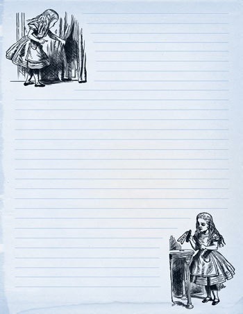John Tenniel Alice in Wonderland Printable PDF Stationery - Etsy