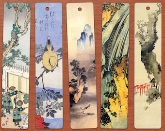 Hokusai Environments and Animals DIGITAL Printable Bookmarks Set of 10.