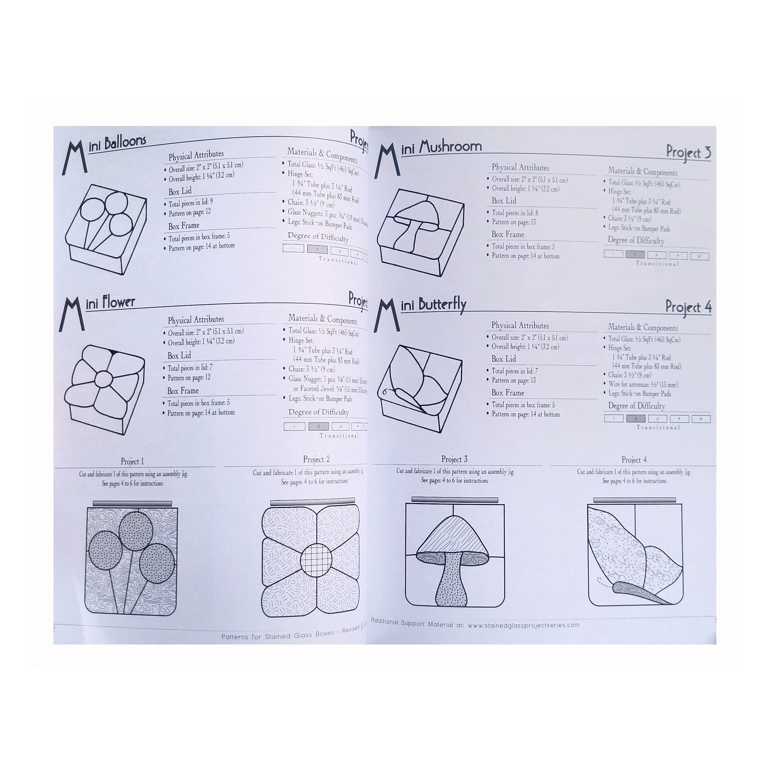 Stained Glass Boxes Pattern Book. New Updated Edition. 3D Art Glass ...