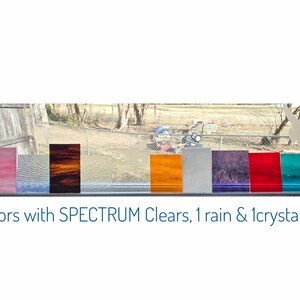 Variety Pack Stained Glass Sheets. Smooth & Textured, diy easy to cut. Wissmach, Spectrum, Misc. Colorful 4"× 6"+- for Suncatcher making. bild 2