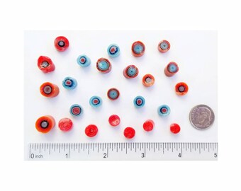 Murrine for Fused Glass Projects. Gorgeous Blues, Aqua & Teal. Diy Mosaics, Suncatchers, Jewelry Supply. Bullseye coe 90. Cut Cane/Rod.