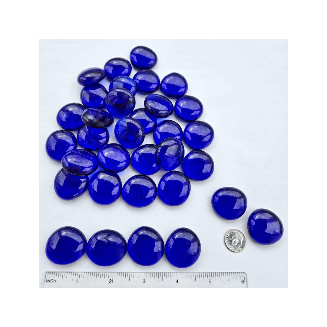 Cobalt Blue Glass Nuggets for Stained Glass. Large, Avg. Size