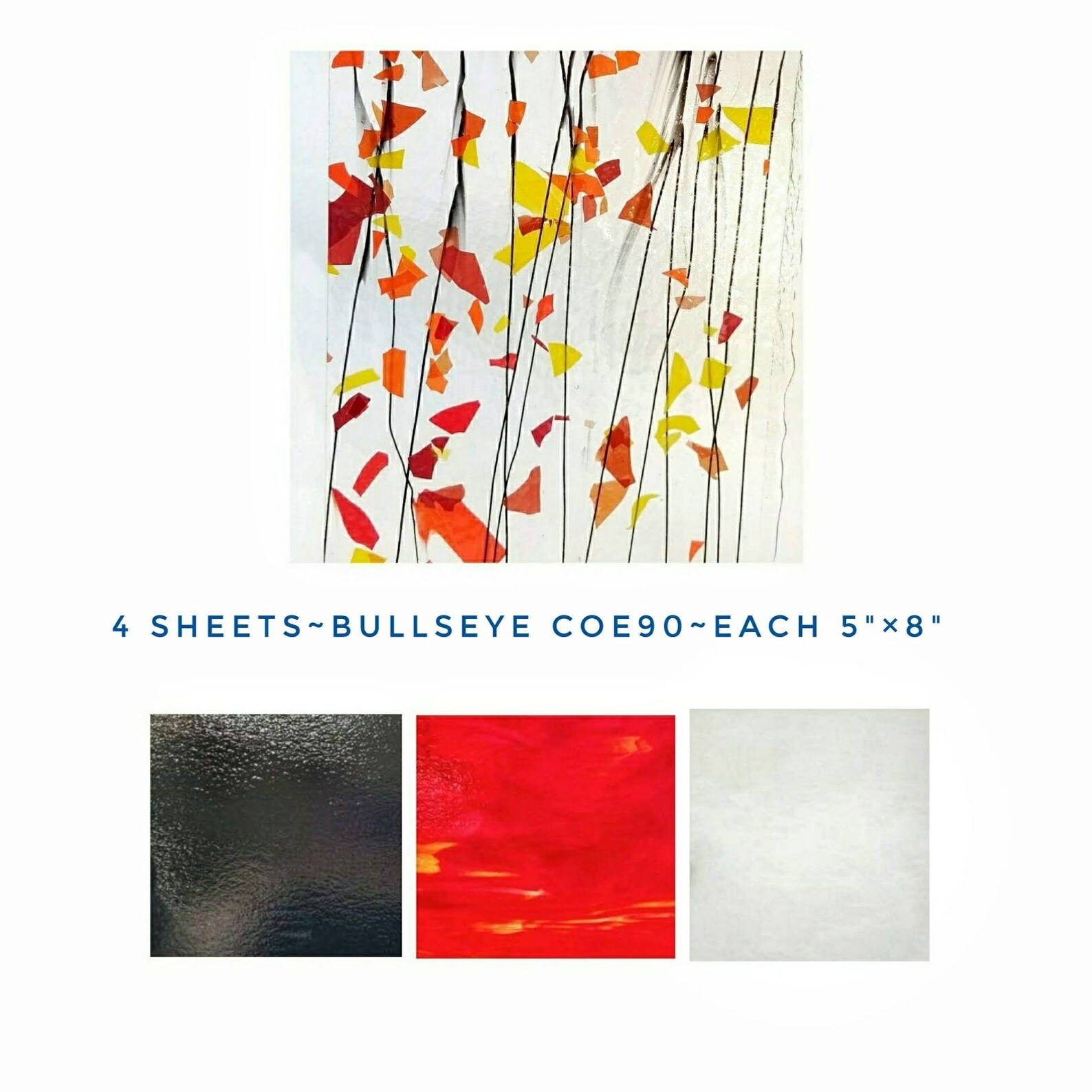 Fusible Stained Glass Sheets. Opalescent Opaque & Fractures Etsy