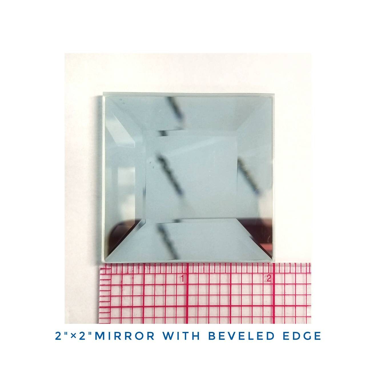 Beveled Mirrors 2 Square. Use With Stained Glass Scrap Etsy UK