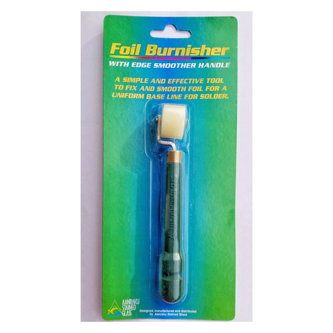 Stained Glass Copper Foil Burnisher, Hand Tool for Foiling Stained Glass. Roller Wheel & Crimper