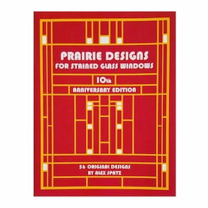 Stained Glass Design Book. Prairie Style Patterns. Nice variety of geometric line drawings for Lamp Shades. Volume 1. Variation volumes 1&2