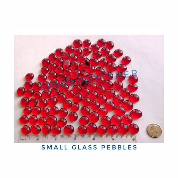 Small Red Glass Nuggets for Stained Glass. 96 coe Fusible. Steppingstones, Mosaic. Jewelry Gems. Diy Holiday Craft Projects, Holly berry.