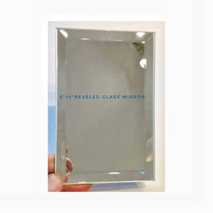 Mirror Bevels, Stained Glass Crafts & Mosaic. 4&quot;× 6&quot; Mirror, Diy Project, add colorful tiles to create cute wall art frame. 2 ea. or 4 pack.