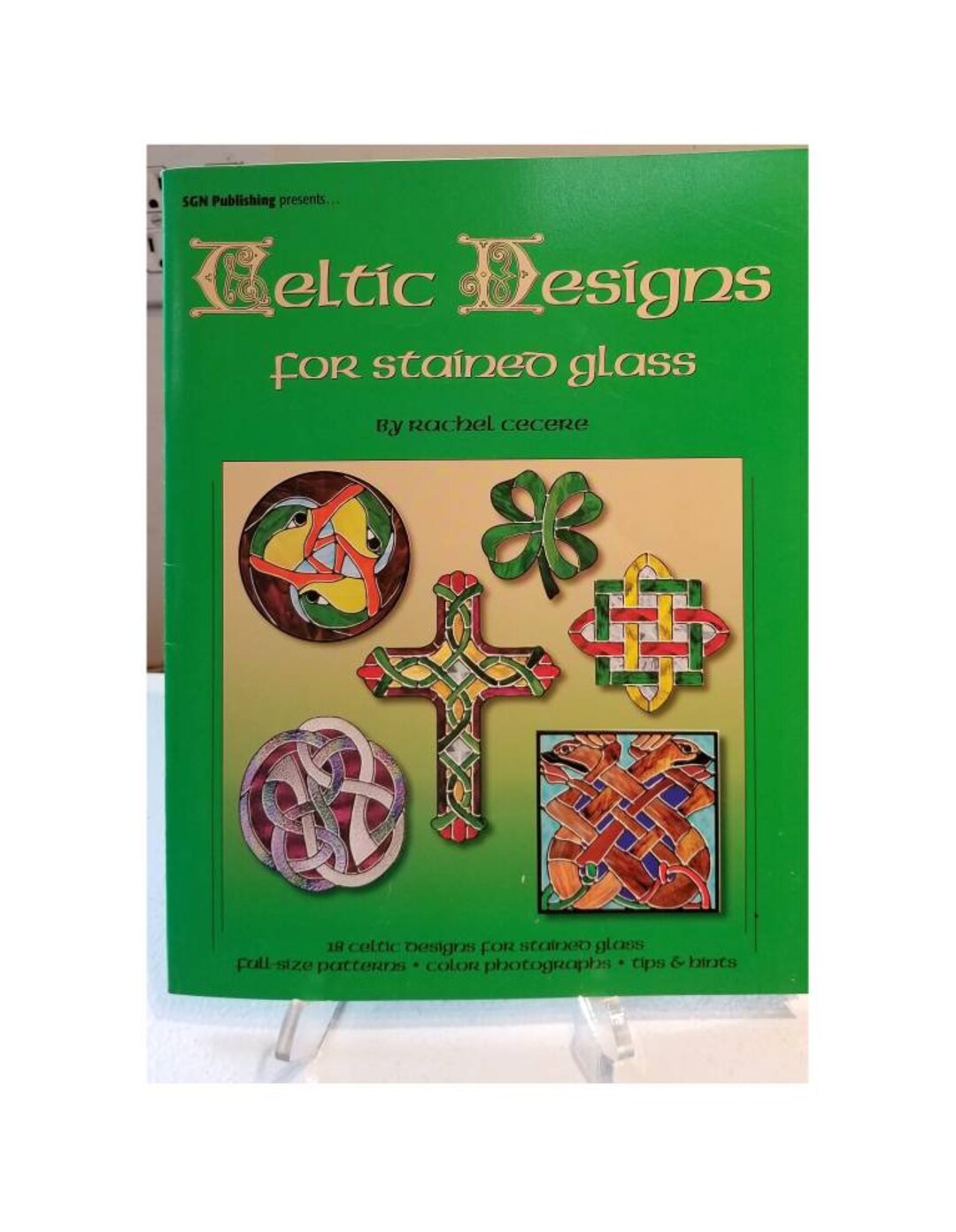 Celtic Stained Glass Book of Patterns. Used Vintage Etsy