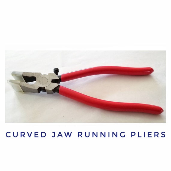 Pliers with Curved Jaws, Glass Running Pliers Heavy Duty with Rubber Tips  for Stained Glass Work Mosaics Breaking Tool - China Glass Plier, Running  Plier