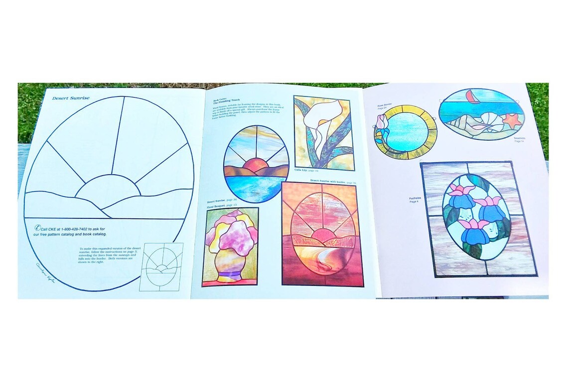 Stained Glass Pattern Books Vintage 2 Used in Fair to Good Etsy