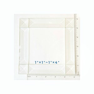Bevels for Stained Glass, Diy Craft Projects, Beveled Suncatchers. SET of 8 clear prisms. 4 each, 1&quot;× 1&quot; Squares & 1&quot;× 4&quot; Rectangles.