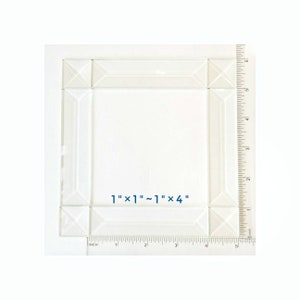 Bevels for stained glass, diy craft projects, beveled suncatchers. SET of 8 clear prisms. 4 each, 1"× 1" squares & 1"× 4" rectangles.