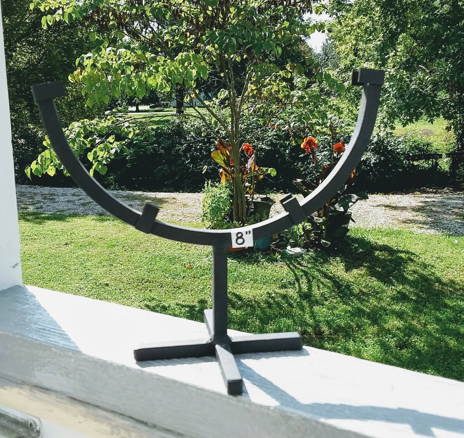 Round Stand for Stained Glass Display Black Metal 8 Etsy