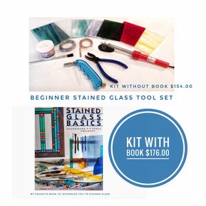 Beginner Stained Glass. Cutting & Soldering Tool Set. Comfortable Carbide Cutter. Hakko 503 Red Iron. Grozier, Diy Book. Mailed 1-3 days