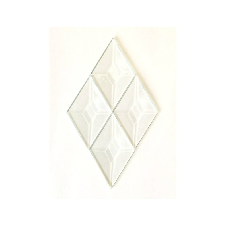 10 Pack Of 1 X 4 Nch Clear Glass Bevels Flat On Back For - Etsy
