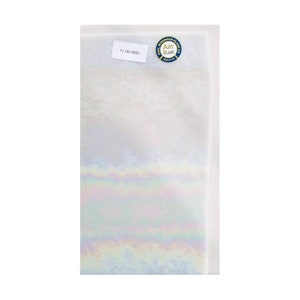 Iridescent, White Stained Glass Sheets. Diy, Beginner, Advanced. Suncatchers or Mosaic Art Projects. Wissmach, 5&quot;× 8&quot; or 8&#39;&#39;x 8.5&#39;&#39;+-