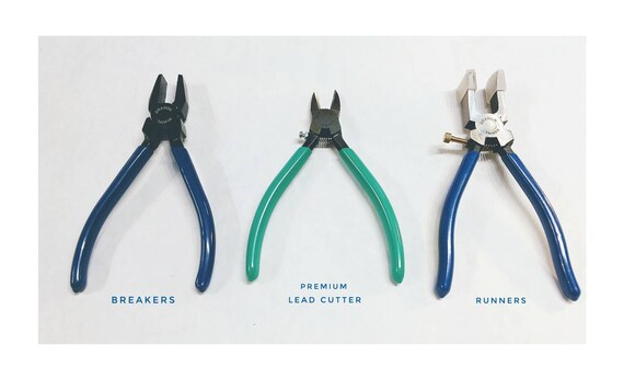 5 PCS Glass Running Breaking Pliers Kit with Oil Feed Glass Cutter