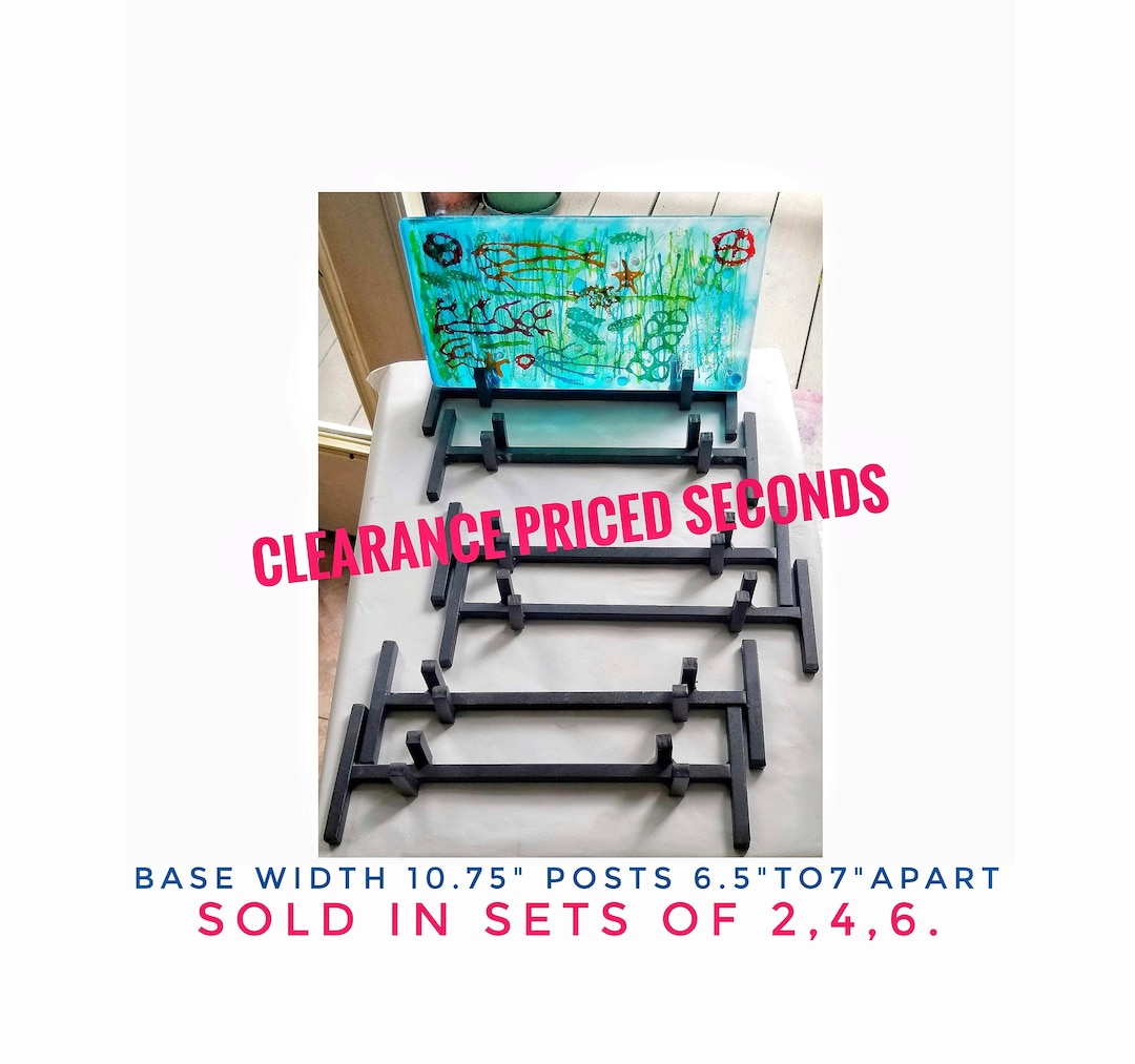 Stained Glass Display Stands. Clearance/2nds. Black Wrought Iron Frame