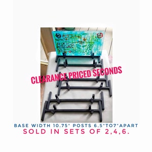 Stained Glass Display Stands. Clearance/2nds. Black Wrought Iron Frame. Some Upright Posts slightly crooked. Qty. 1, 2, 4 or 6. 10.75" wide.