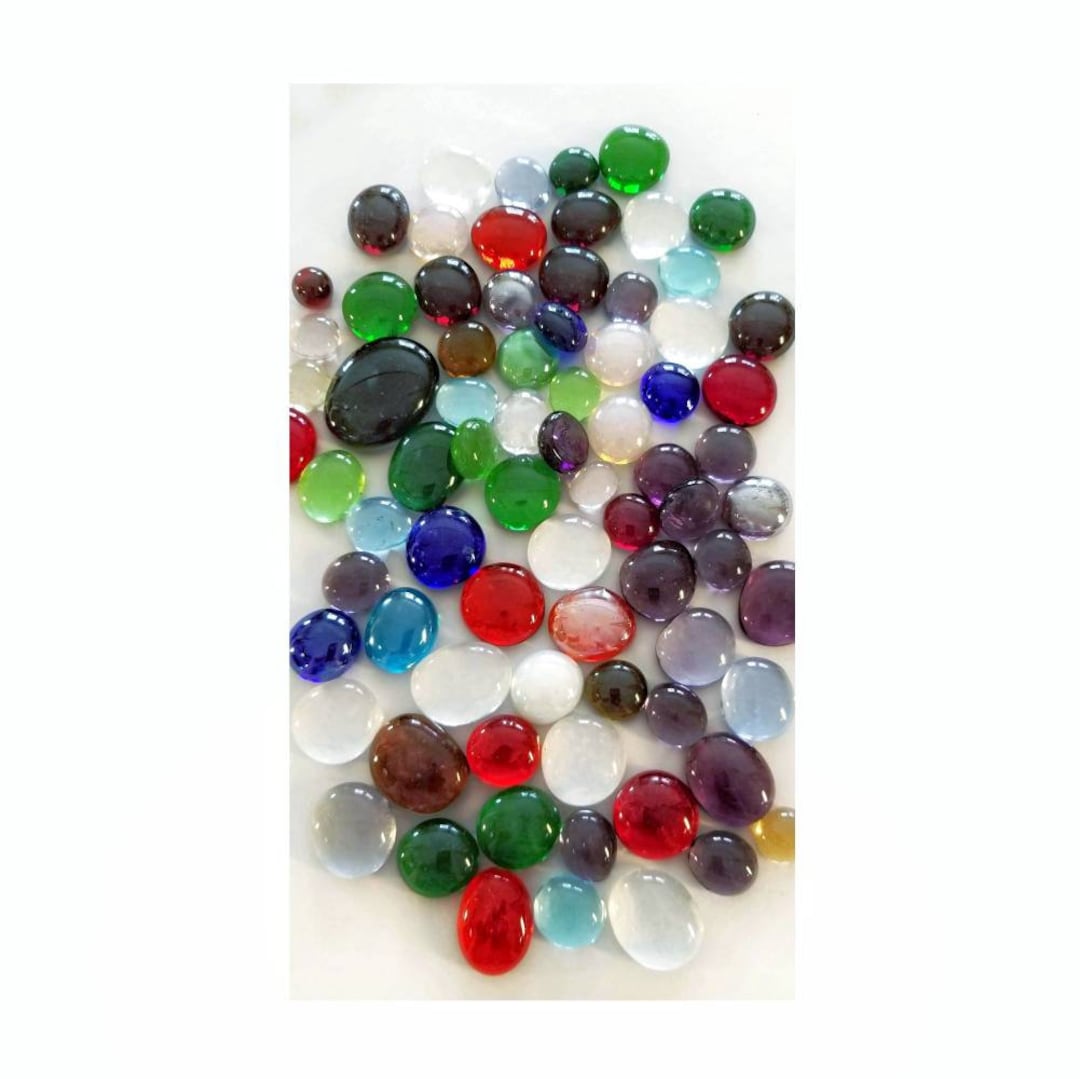 Glass Nuggets for Stained Glass. Assorted Colors. Stepping Stones