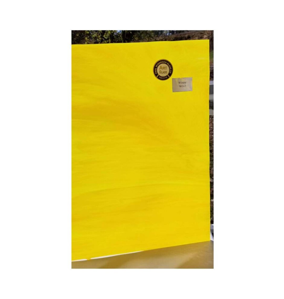 Yellow & White Stained Glass Sheets. Wissmach Wispy. Diy, Beginner