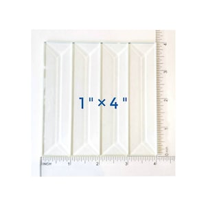 1&quot;× 4&quot; Beveled Glass, Clear Rectangles. Sets of 8 or 16 pieces. Diy, Stained Glass Craft Projects.
