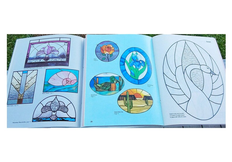 Stained Glass Pattern Books Vintage 2 Used in Fair to Good Etsy