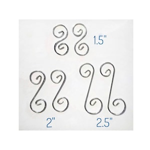 Stained Glass Wire Assortment for Suncatchers and Small Panels. Set of 6 curly shapes. Tinned Copper 16 gauge. All will solder very well.