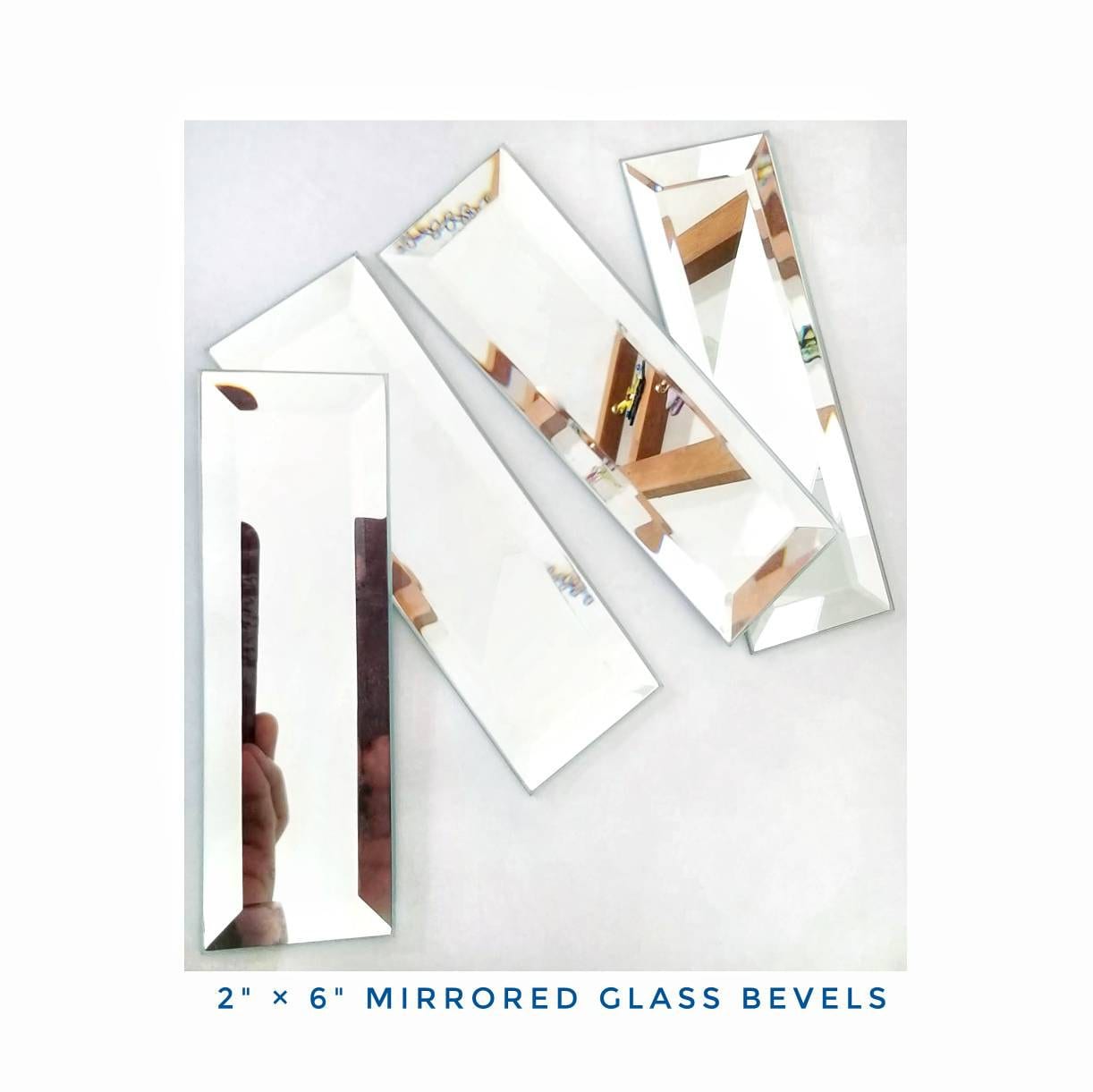 10 Pcs Self-Adhesive Mirror Tiles Flexible Reflective Mirror, 4x6 Inches