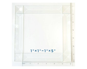 Bevels for Stained Glass & Craft Projects. Square 1"× 1" Set of 4 with Rectangular 1"x 5" Set of 4. Use as border for small panel. 8 total.