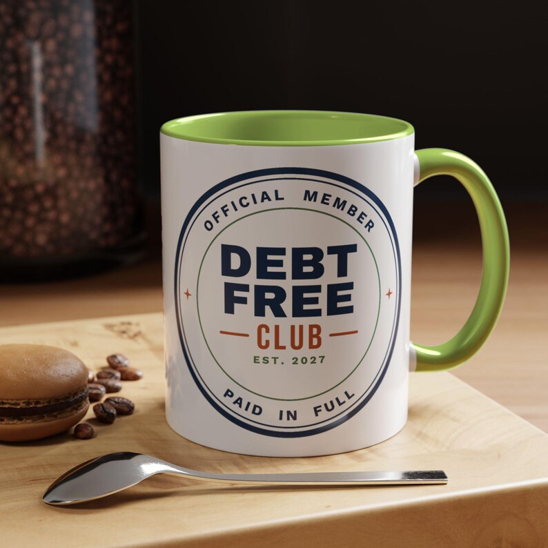 Debt Free Club Mug, Funny Budget Coffee Mug, Money Saving Gift, Personal Finance Gift, 11oz Ceramic Mug image 15