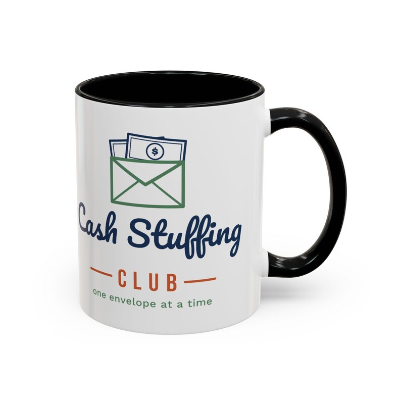Cash Stuffing Club Mug, Funny Budget Coffee Mug, Money Saving Gift, Personal Finance Gift, 11oz Ceramic Mug image 1