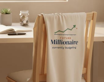 Camiseta "Futuro millonario: presupuesto actual", camiseta divertida sobre presupuesto, regalo para ahorrar dinero, camiseta de finanzas personales, algodón cómodo unisex.