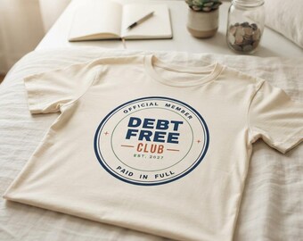 Camiseta del Club Libre de Deudas, Camiseta Divertida sobre Presupuesto, Regalo para Ahorrar Dinero, Camiseta de Finanzas Personales, Algodón Cómodo Unisex