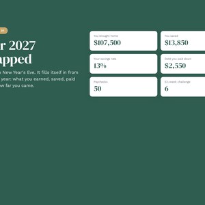 Kalkylbladssystem för lönecheckbudget 2027, budgetplanerare varannan vecka i Google Sheets i Excel, räkningsspårning via lönecheck, budgetmall för par bild 7
