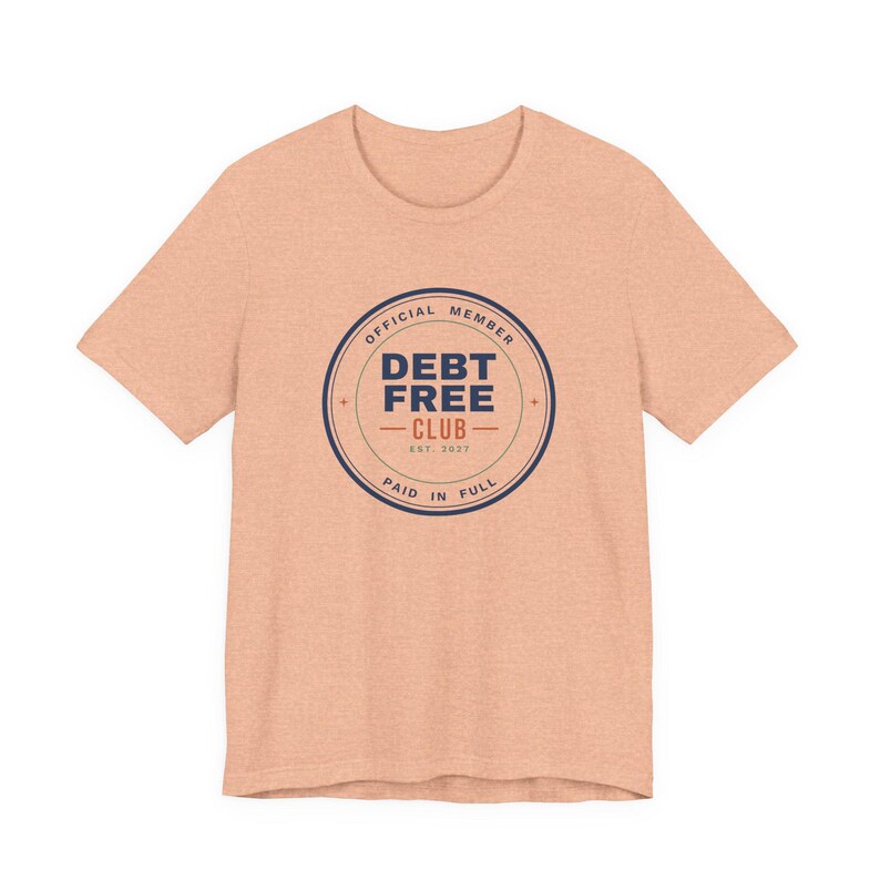 Debt Free Club Shirt, Funny Budget T-Shirt, Money Saving Gift, Personal Finance Tee, Unisex Comfort Cotton image 1
