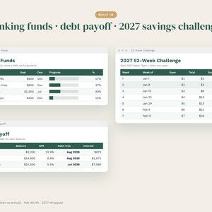 Kalkylbladssystem för lönecheckbudget 2027, budgetplanerare varannan vecka i Google Sheets i Excel, räkningsspårning via lönecheck, budgetmall för par bild 6
