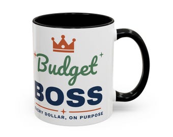 Budget Boss Mug, Funny Budget Coffee Mug, Money Saving Gift, Personal Finance Gift, 11oz Ceramic Mug