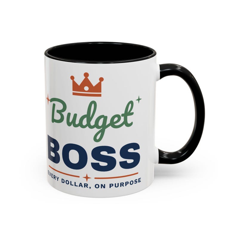 Budget Boss Mug, Funny Budget Coffee Mug, Money Saving Gift, Personal Finance Gift, 11oz Ceramic Mug image 1