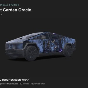 Night Garden Oracle Tesla Touchscreen Wrap Bundle, Cybertruck Model 3 Y S X, Digital PNG