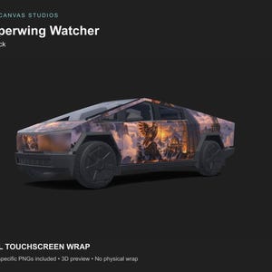 Copperwing Watcher Tesla Touchscreen Wrap Bundle, Cybertruck Model 3 Y S X, Digital PNG
