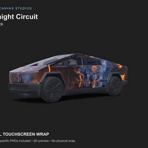 Midnight Circuit Tesla Touchscreen Wrap Bundle, Cybertruck Model 3 Y S X, Digital PNG