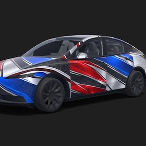 Crimson Circuit - Tesla Model Y (2025+) Standard Touchscreen Wrap - Digital PNG