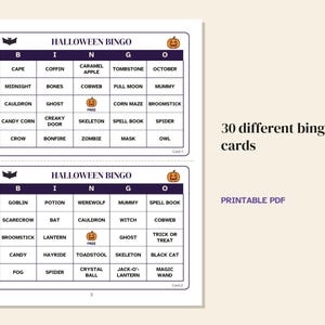 Halloween Party Games Printable for Teens and Adults, Bingo 30 Cards, Trivia, Charades, Would You Rather, Instant Download PDF