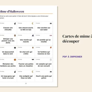 French Halloween Party Games Printable, Bingo 30 Cards, Quiz, Charades, Would You Rather, Teens and Adults, PDF