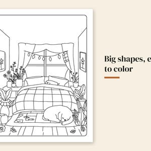 Cozy Autumn Coloring Pages Printable, 40 Fall Scenes, Reading Nooks, Cafes, Harvest, Rainy Days, Bold Lines, Instant Download PDF