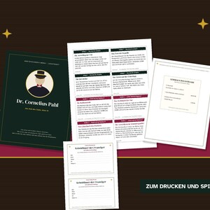 German 1920s Murder Mystery Printable, Krimidinner Goldene Zwanziger, Speakeasy Party for 6 to 12 Players, Game in German, Adults image 7